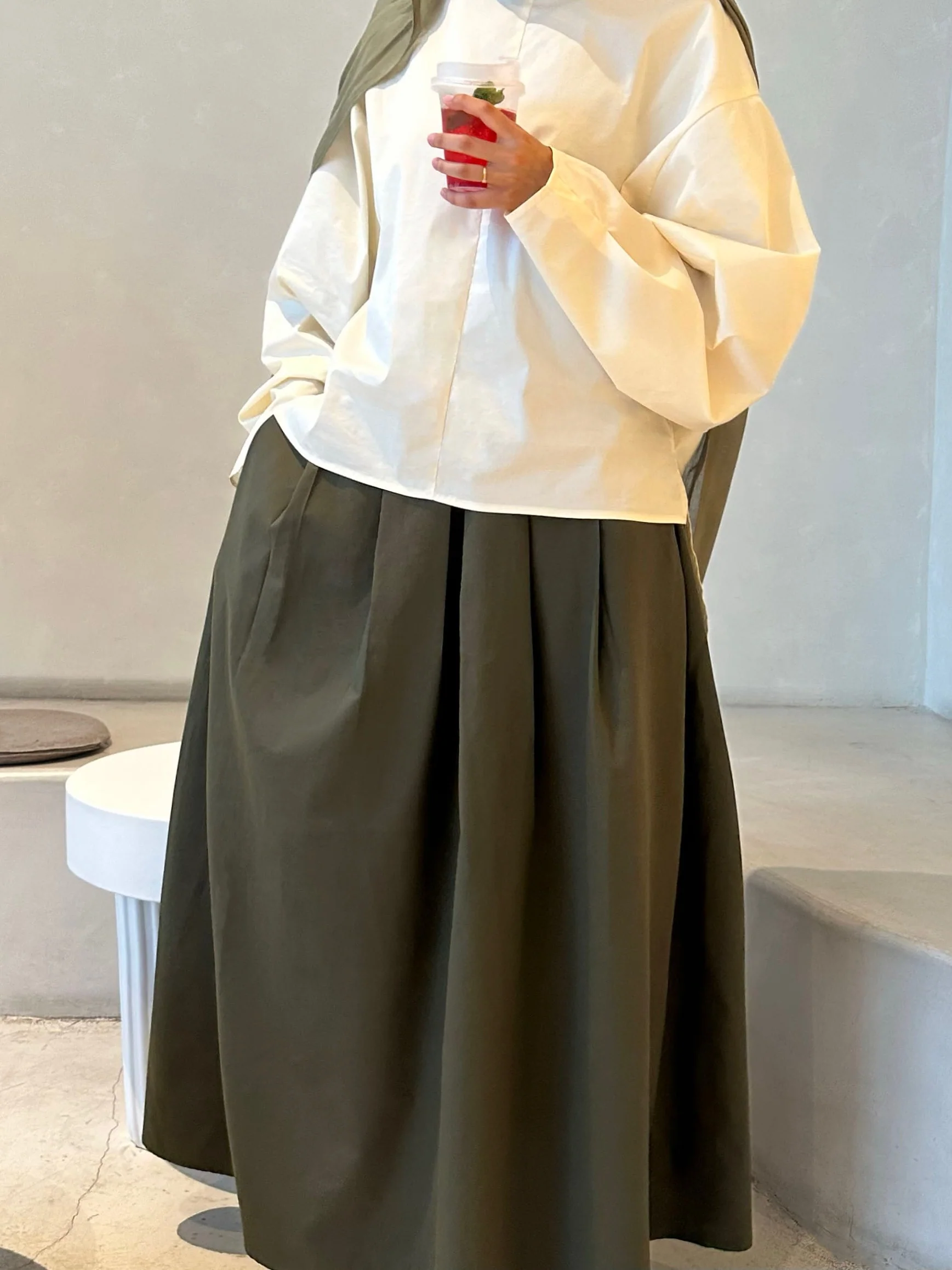 Haut à manches bouffantes — Ecru - Image 2