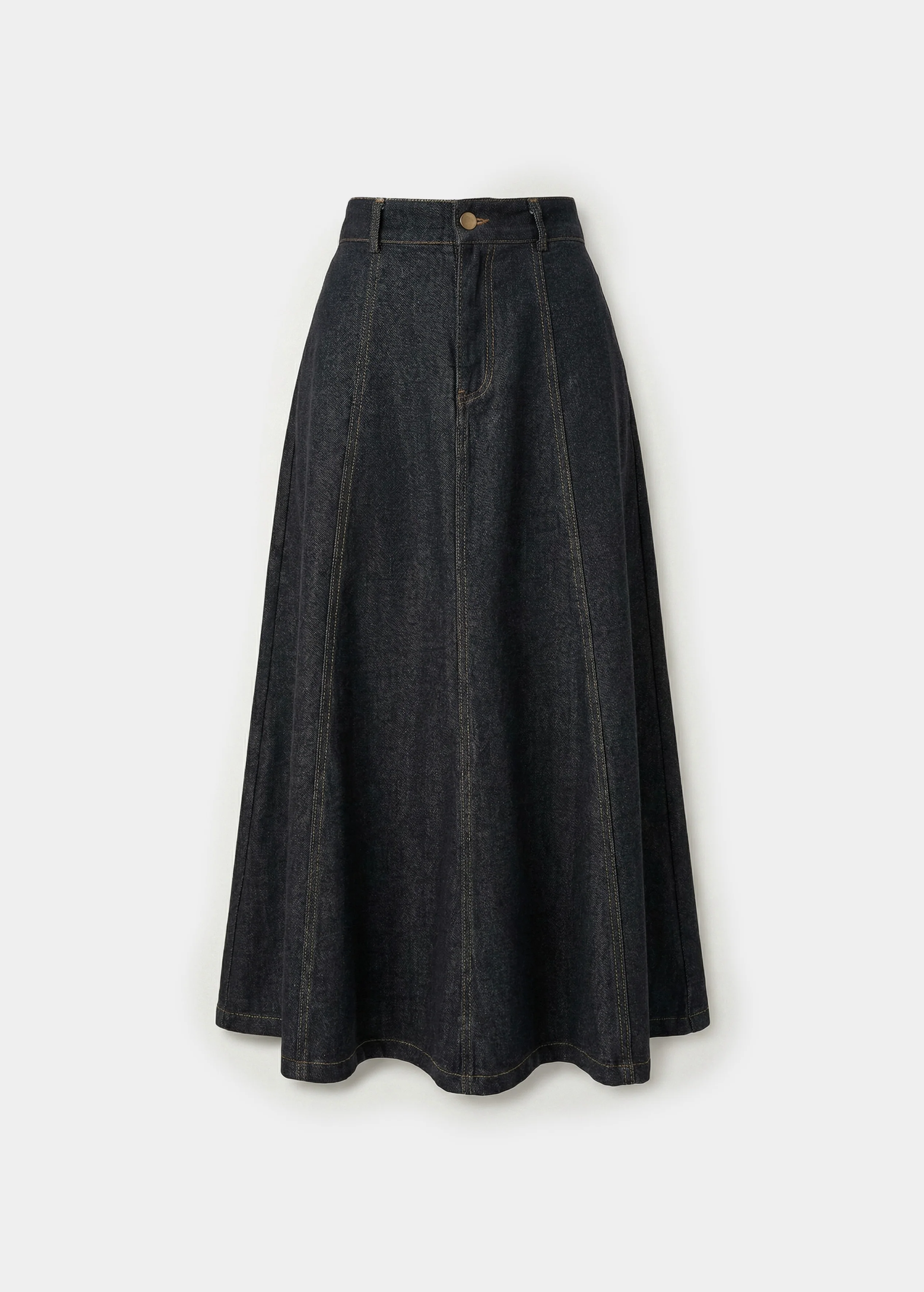 Jupe en jean longue — Gris foncé