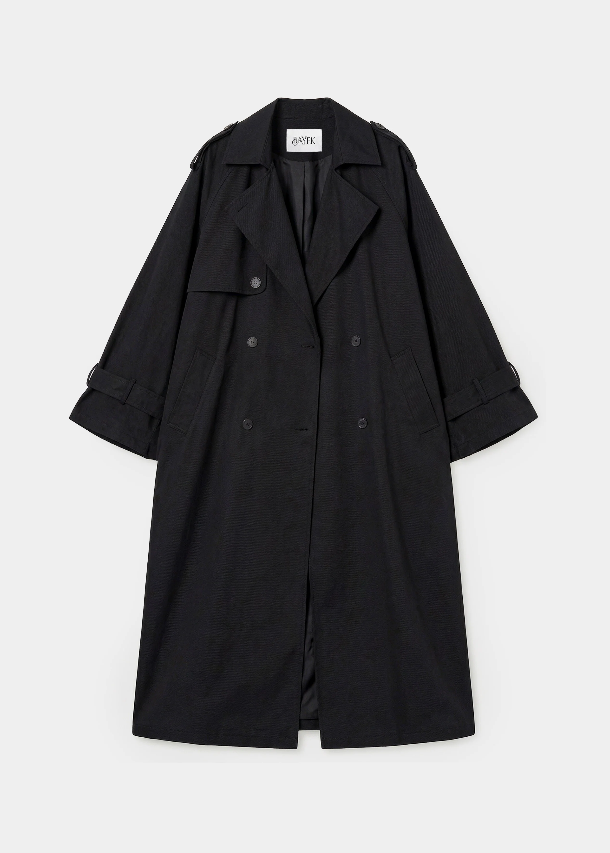 Trench oversize long — Noir