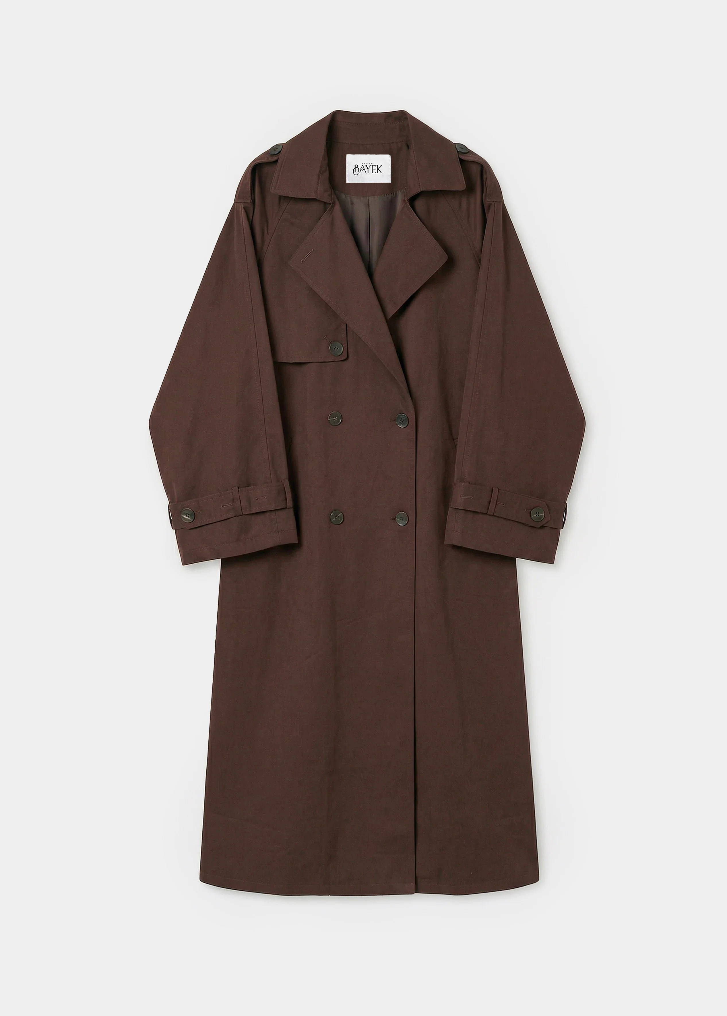 Trench oversize long — Marron