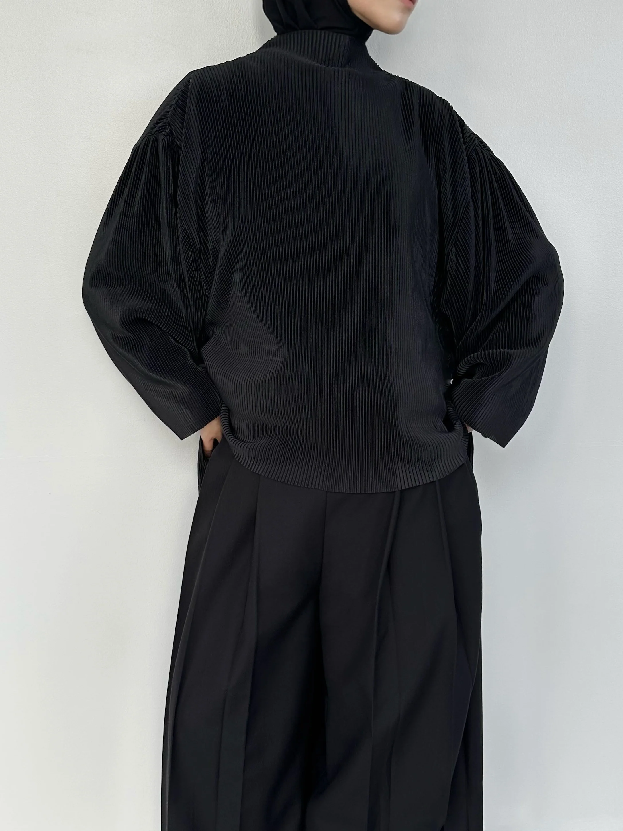 Haut plissé — Noir - Image 3