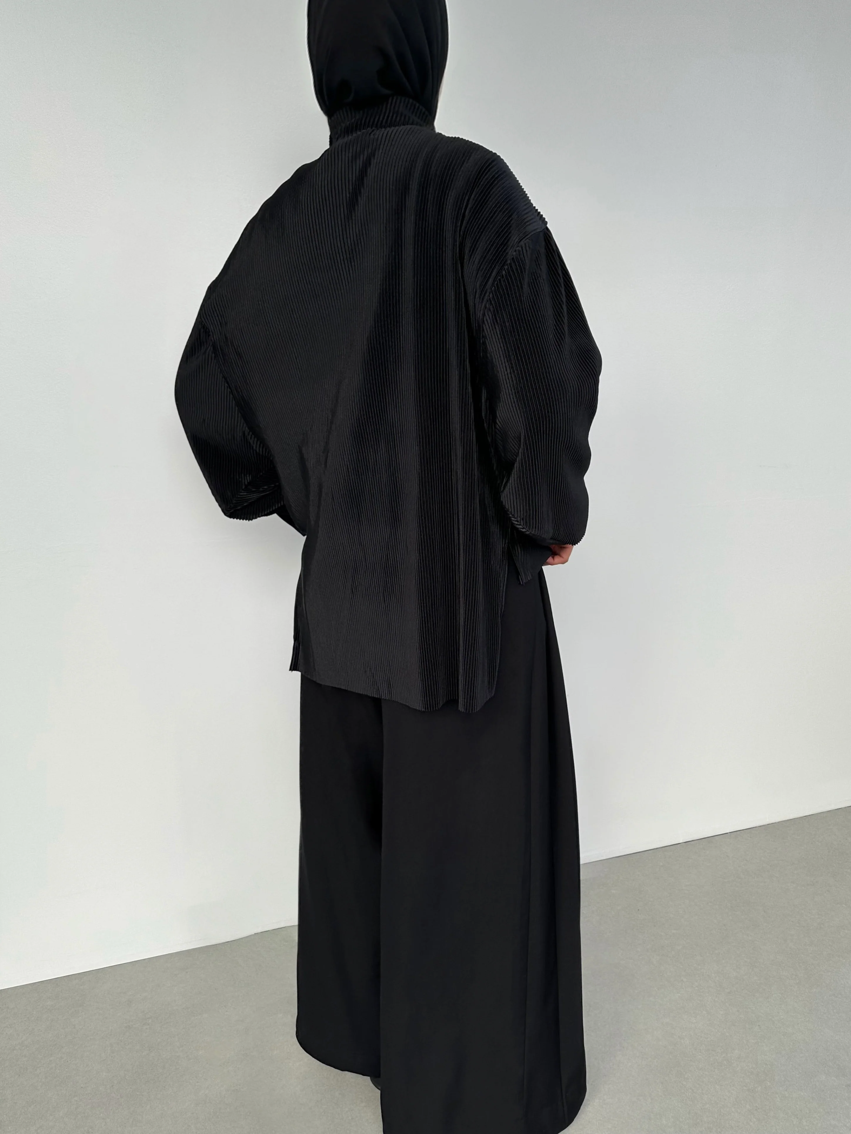 Haut plissé — Noir - Image 4